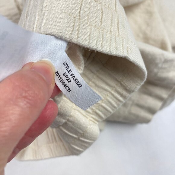 J. Crew Factory Linen Blend Drawstring Shorts Women's Size M Cream - Picture 11 of 11